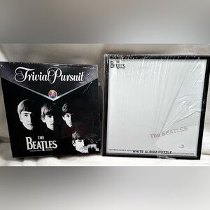 NEW THE BEATLES TRIVIA PURSUIT COLLECTOR'S EDITION & BEATLES WHITE ALBUM PUZZLE